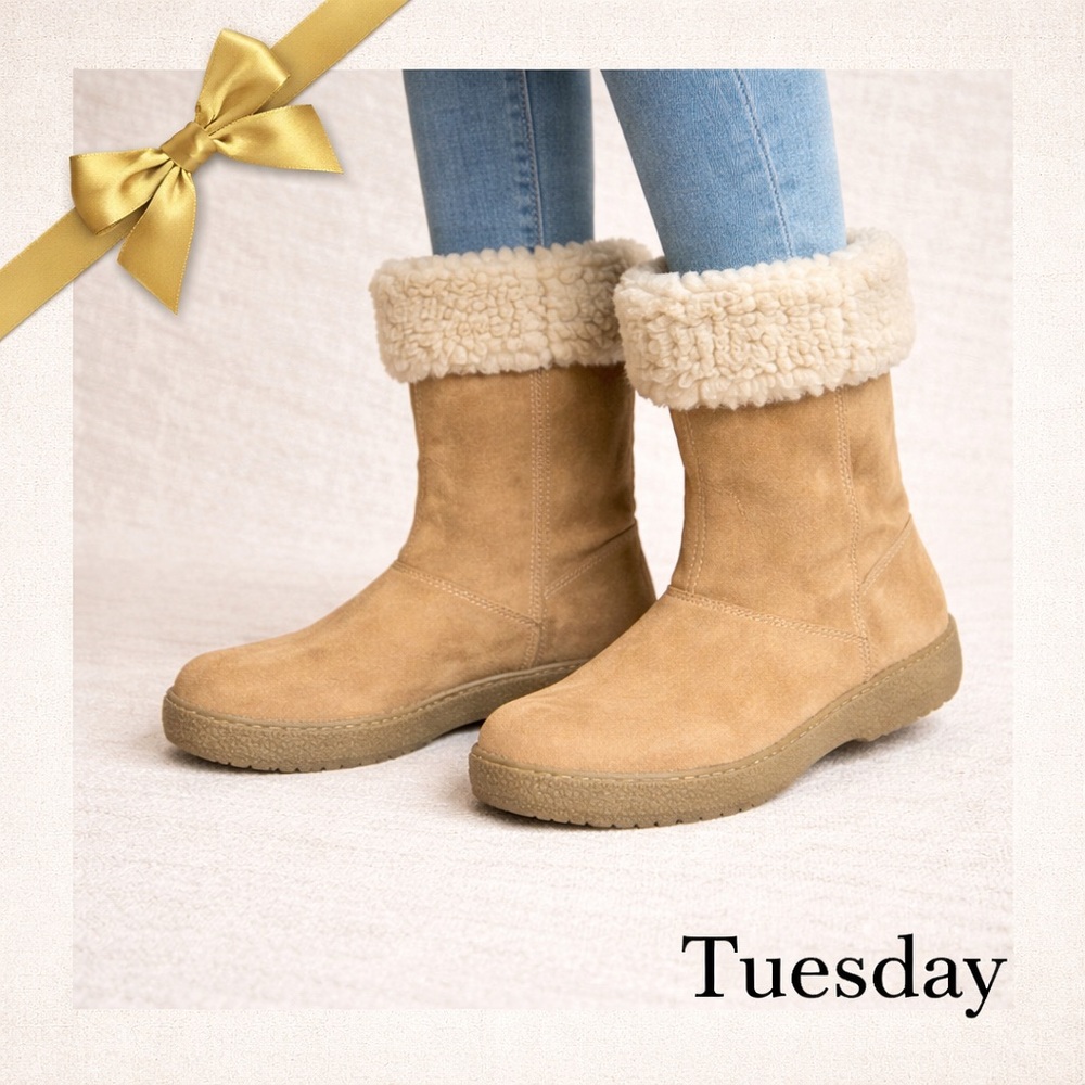 Tuesday Shearling Lined Suede Boots 7M